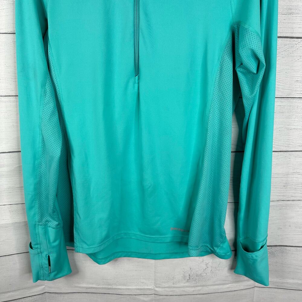 Patagonia Womens size Medium All Weather 1/2 Zip Neck Pullover Blue Hiking - Picture 4 of 10